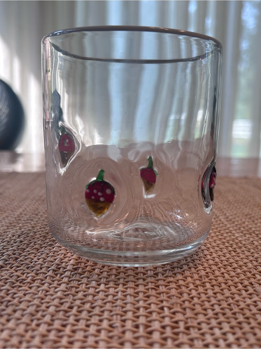 NWT Anthropologie Icon Juice Glass with Chocolate Covered Strawberries. 17 oz